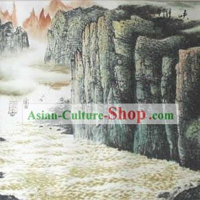 Chinese Yangtze River Painting by Mo Xianglou