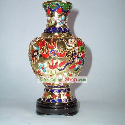 Dragon and Phoenix Classic Cloisonne Vase Made in Jing Dezhen