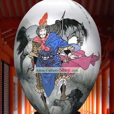 Chinese Wonders Hand Painted Colorful Egg-Du Fei Hero