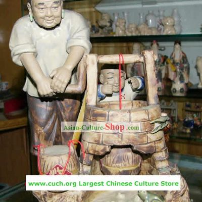Chinese Hand Made Shi Wan Ceramics-Grandmother Love
