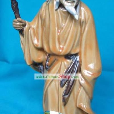Chinese Hand Made Shi Wan Ceramics-Happy Old Farmer
