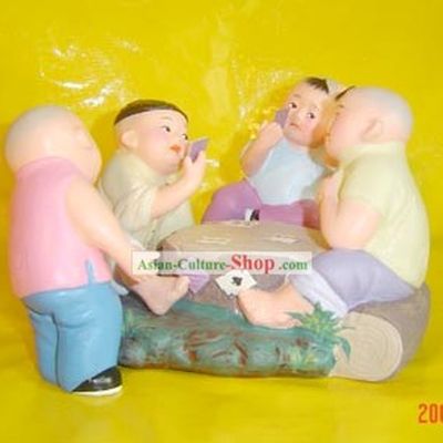 Beijing Hand Made Clay Figurine-Playing Cards