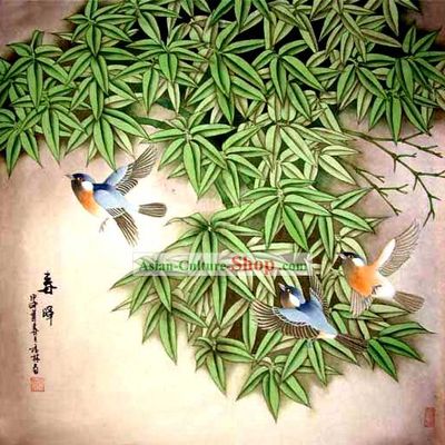 Chinese Wash Painting-Thrush