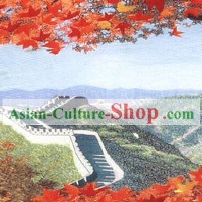 Large Hand Made Embroidery Hanging-China Great Wall