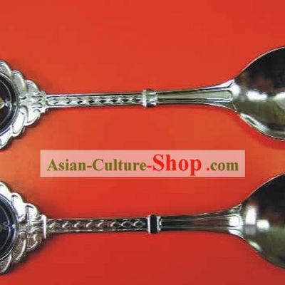 Chinese Cloisonne Coffee Spoon for Lovers(two pieces)2