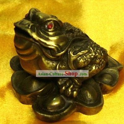 Chinese Classic Brass Toad of Wealth