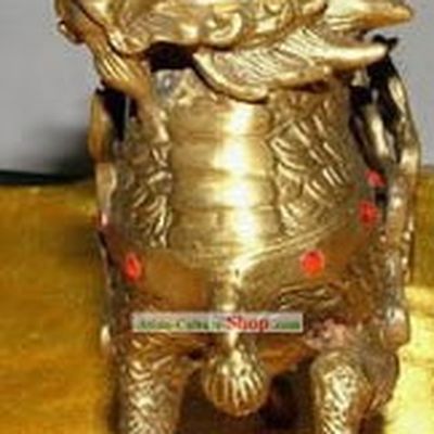 Pair of Mythical Animal Kylin Dragon Bronze Statue(two statues)