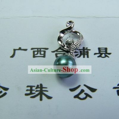 Nature Peacock Green Necklace Pearl Fall