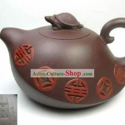 Chinese Classic Zisha Pottery Teapot-Ancient Coins