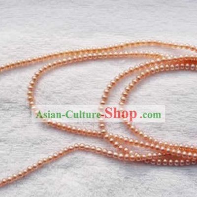 Marvellous Long Natural Pink Pearls Necklace