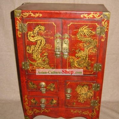 Ancient Wedding Dragon and Phoenix Cabinet