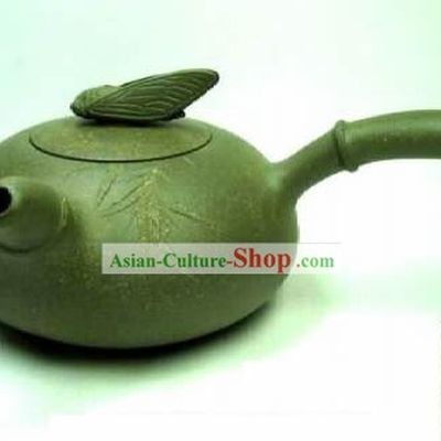 Chinese Hand Made Perfect Green Clay Teapot