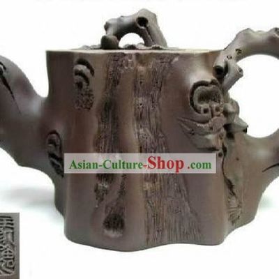 Hand Made and Carved Classic Stub Zisha Teapot