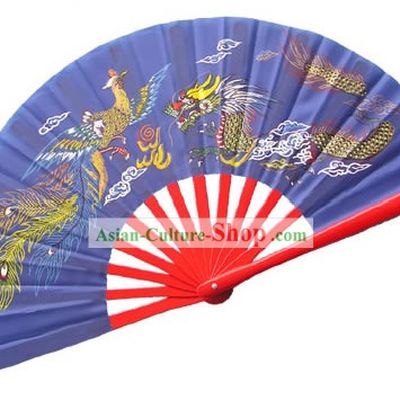 Chinese Dragon and Phoenix Professional Mu Lan Martial Arts Bamboo Fan
