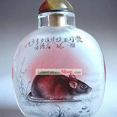 Snuff Bottles With Inside Painting Chinese Zodiac Series-Rat