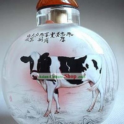 Snuff Bottles With Inside Painting Chinese Zodiac Series-Ox