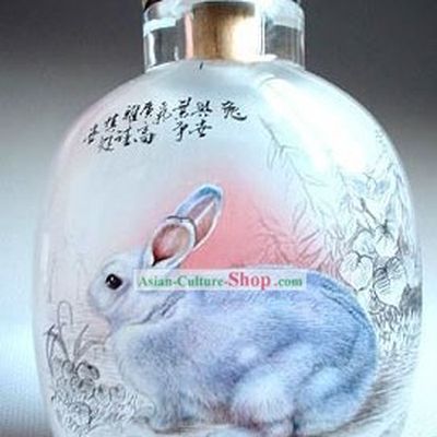 Snuff Bottles With Inside Painting Chinese Zodiac Series-Rabbit