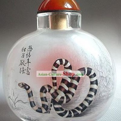 Snuff Bottles With Inside Painting Chinese Zodiac Series-Snake