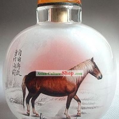 Snuff Bottles With Inside Painting Chinese Zodiac Series-Horse