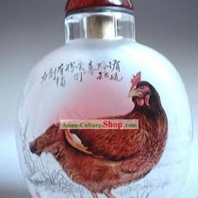 Snuff Bottles With Inside Painting Chinese Zodiac Series-Rooster