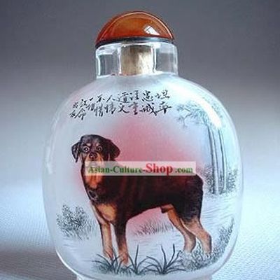 Snuff Bottles With Inside Painting Chinese Zodiac Series-Dog