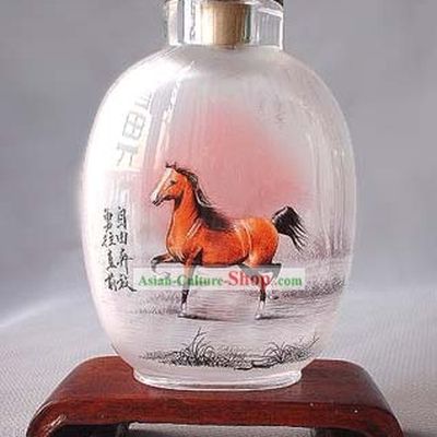 Snuff Bottles With Inside Painting Chinese Zodiac Series-Horse 1
