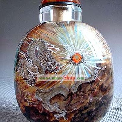 Snuff Bottles With Inside Painting Chinese Animal Series-Dragon Dance
