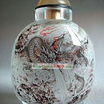 Snuff Bottles With Inside Painting Chinese Animal Series-Water Dragon