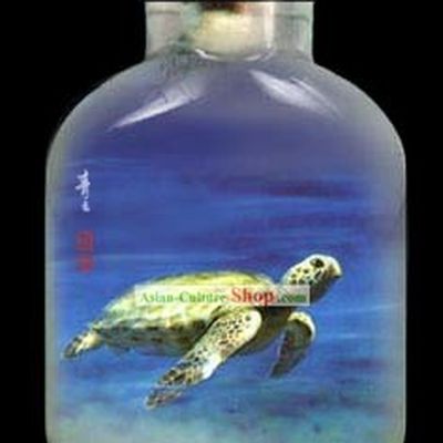 Snuff Bottles With Inside Painting Chinese Animal Series-Turtle