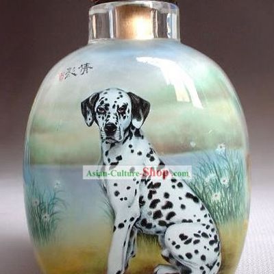 Snuff Bottles With Inside Painting Chinese Animal Series-Dalmatian