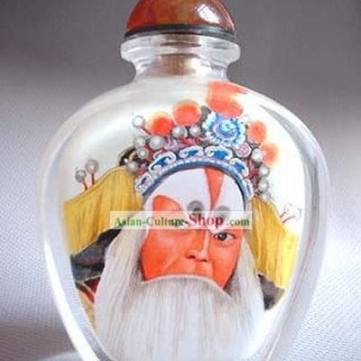 Snuff Bottles With Inside Painting Peking Opera Series-Ancient Old Man