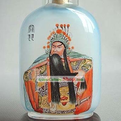 Snuff Bottles With Inside Painting Peking Opera Series-Guan Yu