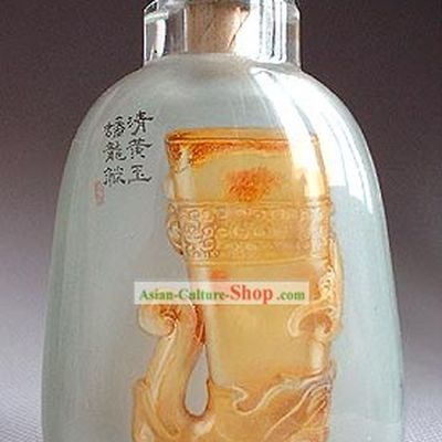 Snuff Bottles With Inside Painting Antique Series-Jade