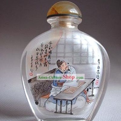 Snuff Bottles With Inside Painting Characters Series-Chinese Most Famous Poet Li Bai