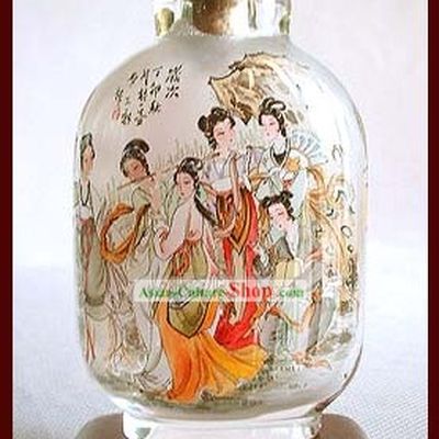 Snuff Bottles With Inside Painting Characters Series-Chinese Palace Girls