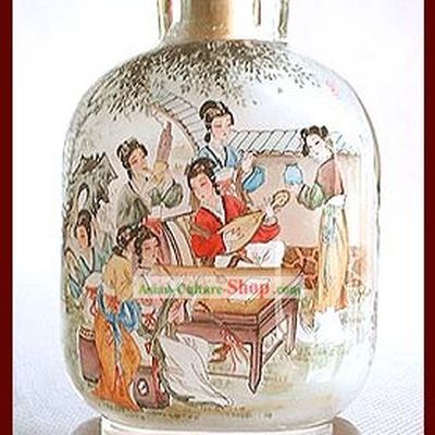 Snuff Bottles With Inside Painting Characters Series-Chinese Princess Love Music