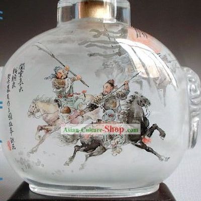 Snuff Bottles With Inside Painting Characters Series-Heroes Fighting