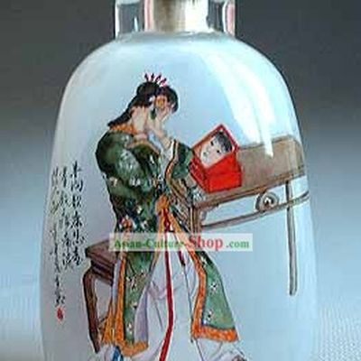 Snuff Bottles With Inside Painting Characters Series-Beauty Makeup