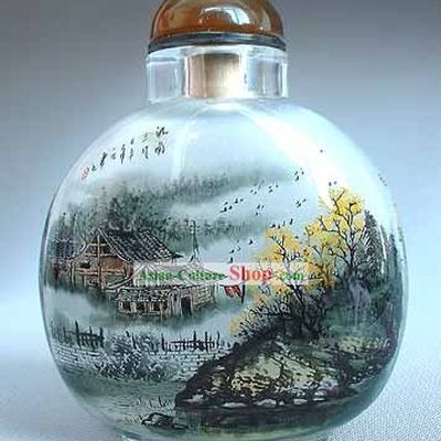 Snuff Bottles With Inside Painting Landscape Series-Autumn