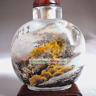 Snuff Bottles With Inside Painting Landscape Series-Chinese Autumn