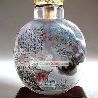 Snuff Bottles With Inside Painting Landscape Series-Poet Inside the Mountain