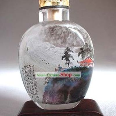 Snuff Bottles With Inside Painting Landscape Series-Facing the Long River