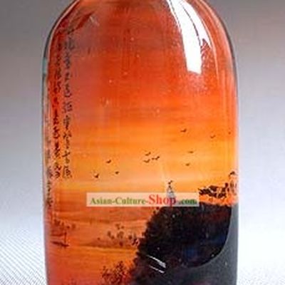 Snuff Bottles With Inside Painting Landscape Series-Dusk Scene