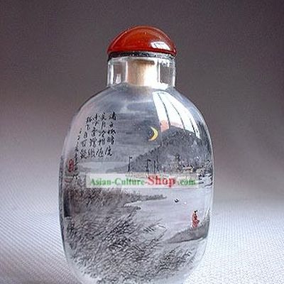 Snuff Bottles With Inside Painting Landscape Series-River Night