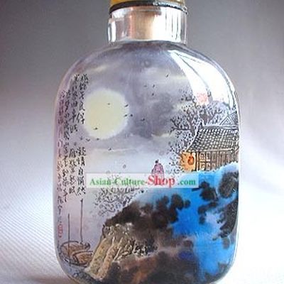 Snuff Bottles With Inside Painting Landscape Series-Full Moon Night