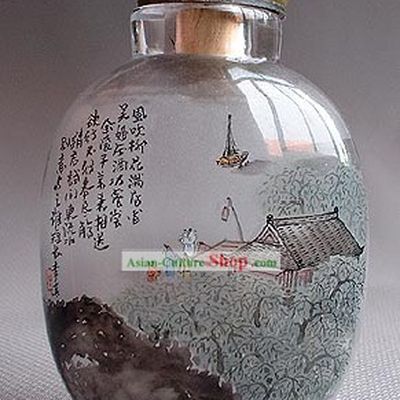 Snuff Bottles With Inside Painting Landscape Series-Saying Bye