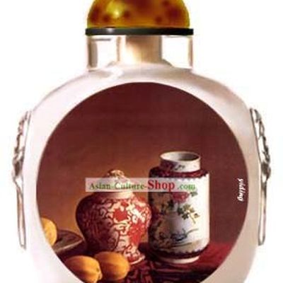 Snuff Bottles With Inside Painting Still Life Series-Chinese Jingde Town Porcelain