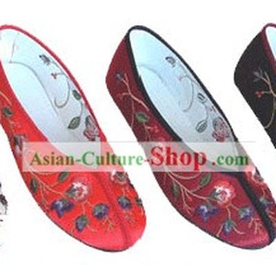 Chinese Classic Handmade Embroidery Shoes-Flowre Times