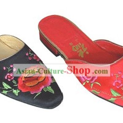 Chinese Classic Handmade Embroidery Baboosh-Flower