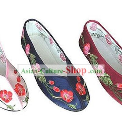 Chinese Handmade Embroidery Shoes-Morning Glory